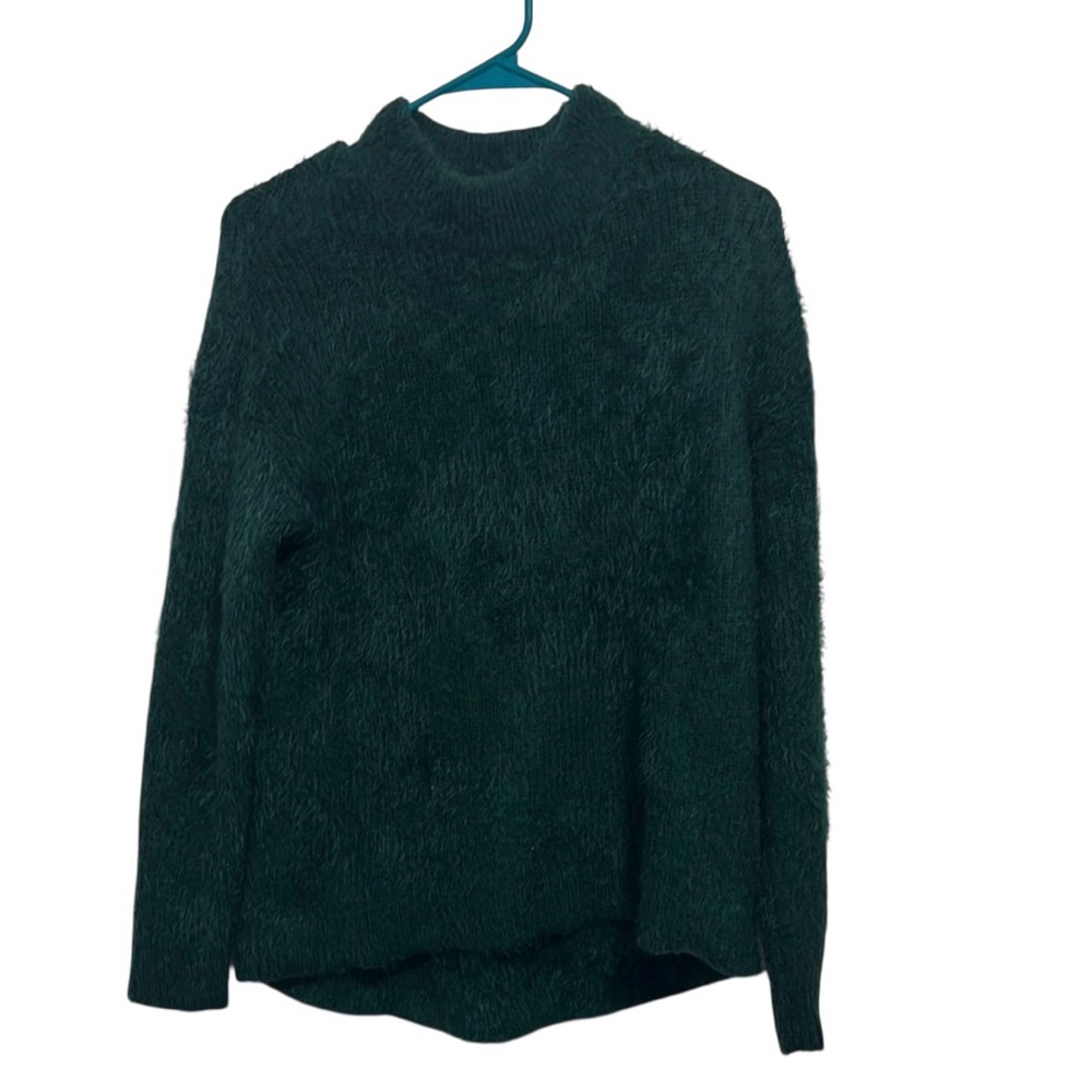 Cozy Green Cowl Neck Sweater